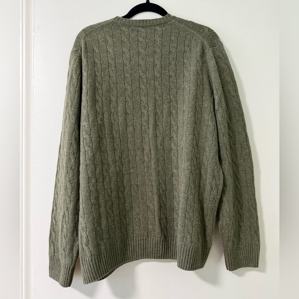 Brooks Brothers Men’s 2-Ply Cashmere Cable Knit Sweater Size XL - Picture 5 of 8